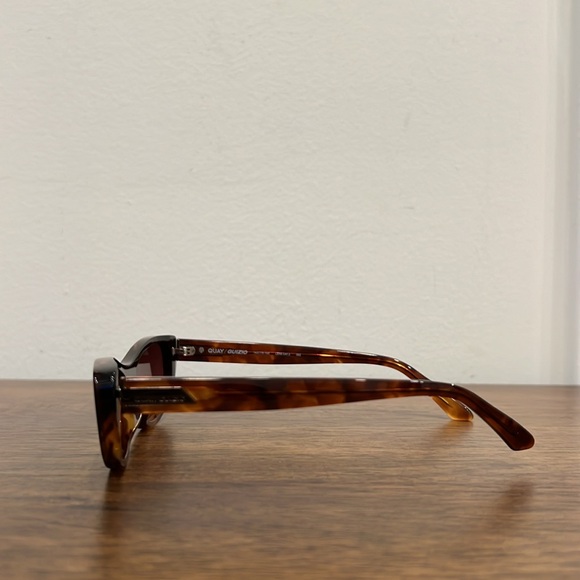 Quay X Guizio Slate Cat Eye Sunglasses in Brown Tort & Dark Brown - Picture 8 of 9